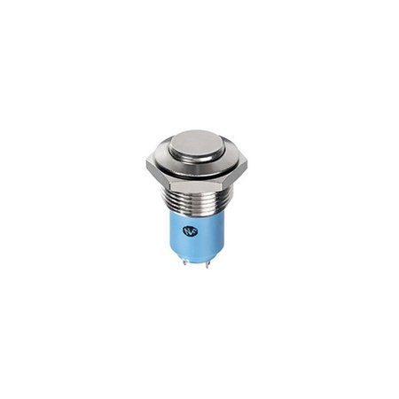 APEM INC Pushbutton Switch, Spst, Latched, 1A, 24Vdc, Quick Connect Terminal, Panel Mount-Threaded AV0611A800